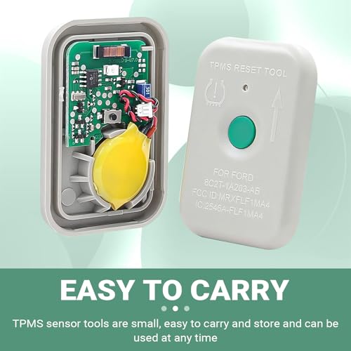 Ford Tpms Relearn Tool, TPMS Tire Pressure Resetter, Tire Pressure Reset Sensor Programming Tool, Replacement OEM# 8C2T-1A203-AB, Compatible with Ford (White)