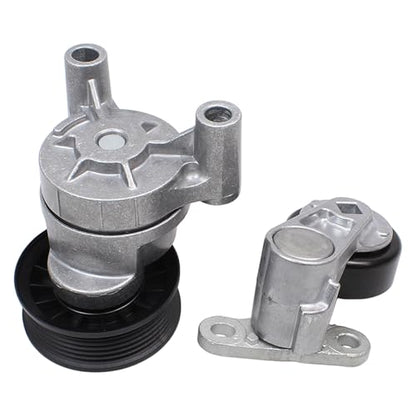 Engine Water Pump Thermostat Assembly w/Accessory Drive Belt Tensioner Kit