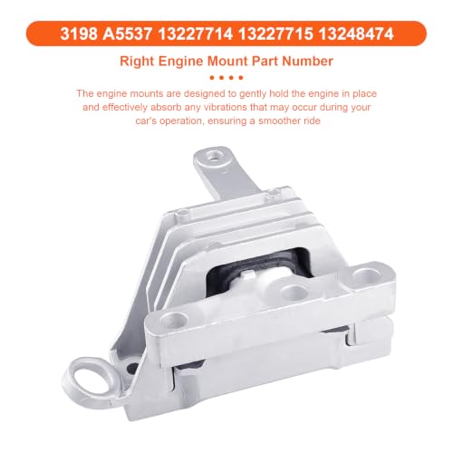 Engine Motor Mount Compatible with Buick Lacrosse 2012-2016 L4 2.4L,Buick Regal 2014-2015 L4 2.4L,Chevrolet Impala 2014 L4 2.4L,Replacement for A5537 A5501 A5711 A5502 - size: Buick Lacrosse 12-16 L4 2.4L