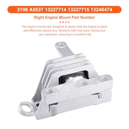 Engine Motor Mount Compatible with Buick Lacrosse 2012-2016 L4 2.4L,Buick Regal 2014-2015 L4 2.4L,Chevrolet Impala 2014 L4 2.4L,Replacement for A5537 A5501 A5711 A5502 - size: Buick Lacrosse 12-16 L4 2.4L