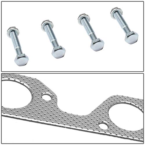 DNA Motoring GKTSET-JCW0738 Aluminum Exhaust Manifold Header Gasket Set Replacement,Metallic
