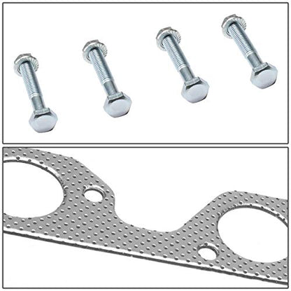DNA Motoring GKTSET-JCW0738 Aluminum Exhaust Manifold Header Gasket Set Replacement,Metallic