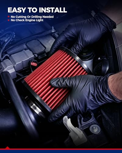 KAX 3" Cold Air Intake Kit + Heat Shield for Jeep Wrangler JK 2007-2011 - size: 3"-10554