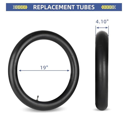 GICOOL (2 Pack) 3mm Heavy Duty 4.10x19" Inner Tubes, TR4 Valve Stem - size: 4.10x19