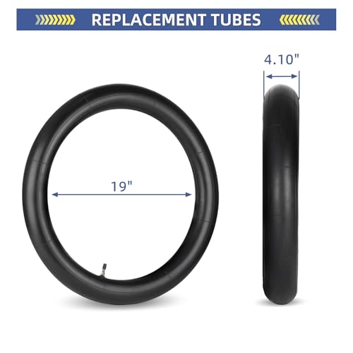 GICOOL (2 Pack) 3mm Heavy Duty 4.10x19" Inner Tubes, TR4 Valve Stem - size: 4.10x19