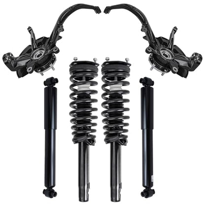 Detroit Axle - Front Steering Knuckles & Wheel Hub Bearings Struts Rear - size: 6AQU47655/ strut shock sway kit