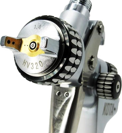 LAUCO KOTA HVLP Spray Gun Nozzle, Compact Aluminum Paint Sprayer (1.4 mm) 60822 - size: 1.4 mm