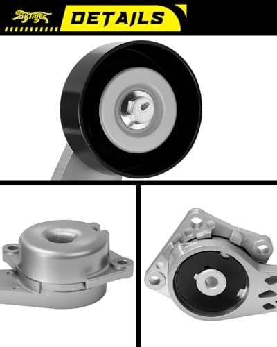 Oktiger High Performanced Belt Tensioner Assembly with Pulley Fit for Ford F150 2002-2010 5.4L, E150 2003-2012, for Expedition 2002-2011, Explorer 02-10, for Mustang 2005-2010, 4.6L 6.8L, OE # 38274 - size: 38274