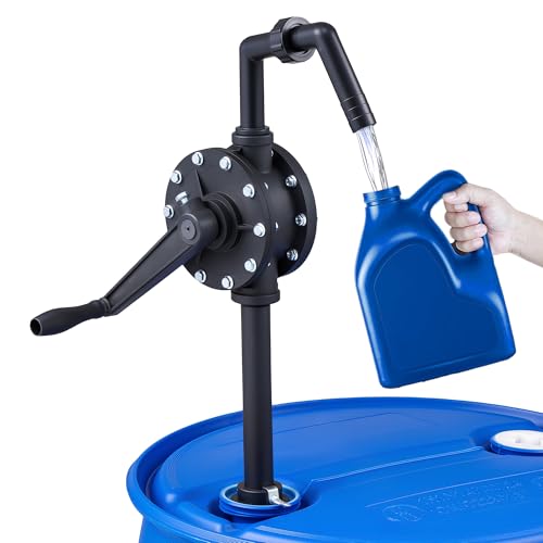 OMT 55 Gallon Drum Pump, Hand Water Pump Fits 5 to 55 Gallon Drums - color: Black Rotary Action Reinforced Pp Pump