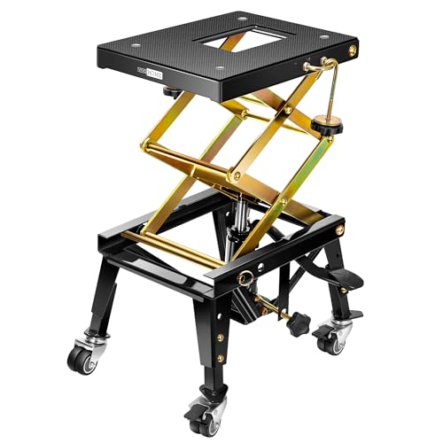 VIVOHOME 350 Lbs Hydraulic Motorcycle Lift Table Motorcycle Scissor Jack - color: Black