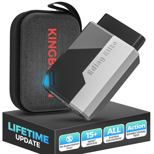 KINGBOLEN Ediag Elite OBD2 Scanner Bluetooth, Bidirectional Control Scanner All System Diagnostic Tool for iOS & Android, 15+ Hot Reset, CANFD Protocol, FCA AutoAuth, No Subscriptions Lifetime Update