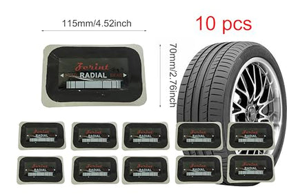 4.52" x 2.76" 1 ply 10 pcs Radial Repair Patch, Heavy Duty Tire Patches, Tire Puncture Repair Patch for Car Truck Bus Tractor Agricultural Vehicles (TP-R05) - size: 2.76" x 4.52" 10 pcs