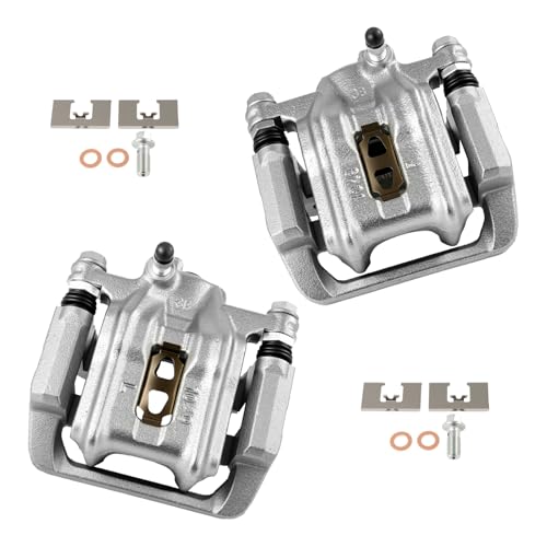 cciyu Rear Left & Right Disc Brake Calipers With Bracket 19B1449 19B1448 - size: Rear[19B1449+19B1448]