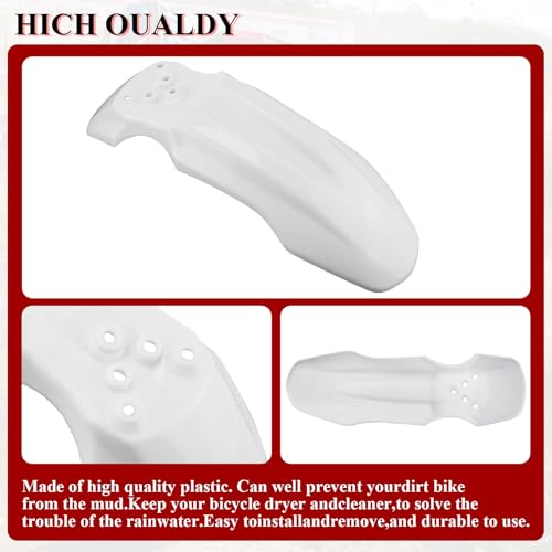 Plastic Front Wheel Mud Guard Motorcycle Fender Protector White - color: White