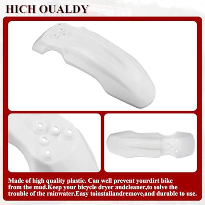 Plastic Front Wheel Mud Guard Motorcycle Fender Protector White - color: White