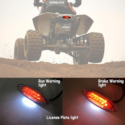 Universal 12V 28LEDs Motorcycle Brake Warning Tail Light - color: Clear
