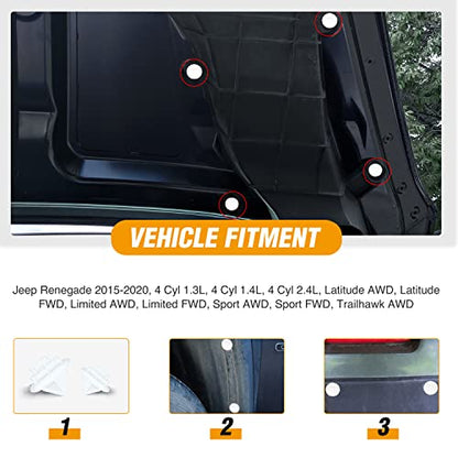 GOOACC 50pcs Rear Door Body Side Moulding Clips for Jeep Renegade 2015-2020 Fiat Chrysler 68241251AA 68241251-AA White Nylon Wheel Opening Moulding Clip Fits into 9mm Hole - color: 50Pcs Door Body Moulding Clips