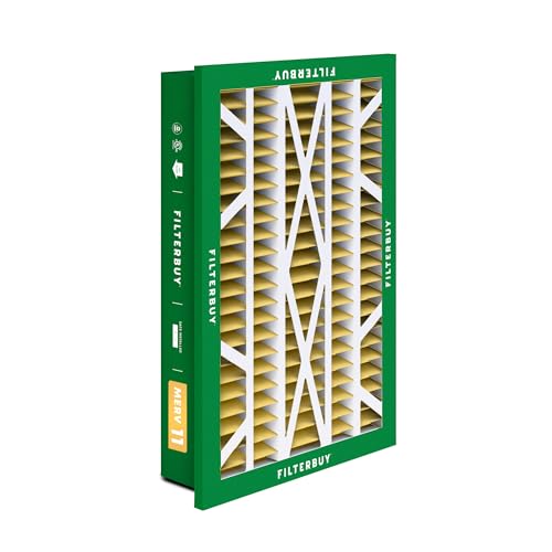Filterbuy 16x25x5 Air Filter MERV 11 Pet & Allergy Defense (4-Pack) - style: 16x25x5 (Actual: 14.38 x 23.38 x 3.69)