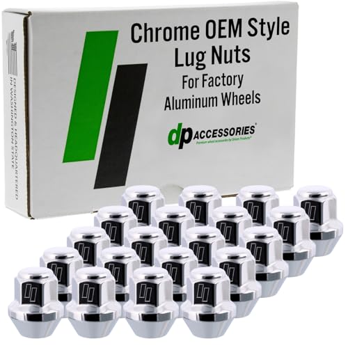DPAccessories Lug Nuts Compatible with 2008-2016 Chrysler Town & Country | Chrome OEM Style | Factory Aluminum Wheels Only | Set of 20 Wheel Nuts | DCRTOW05F-CH/1 - color: Chrome, size: 2008-2016 Factory Wheels