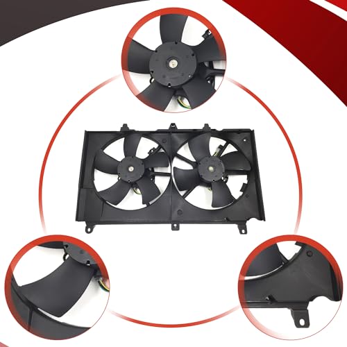 PartsFlow Radiator Condenser Cooling Fan For 2003-2006 Nissan 350Z For 2003-2005 Infiniti G35 620-980 - color: For Nissan 350Z