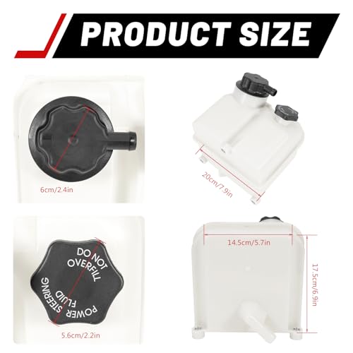 A14-16242-000 Power Steering Fluid Reservoir 4 Quart with Cap & Filter Kit Fit for Freightliner Replaces A14-17941-000 A14-19134-000 Heavy Duty Truck