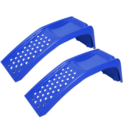 Car Ramp Set of 2, Support 8000lbs Gross Vehicle Weight, Heavy Duty Auto Truck Ramps, Solid Steel Vehicle Ramp Ideal for Oil Change and Car Repair, Ideal for Easy Home Garage Maintenance - color: Blue