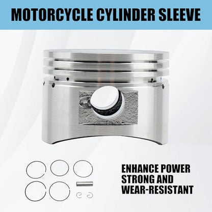 52.4mm Piston Ring Rebuild Kit for 4-Stroke 1P52FMH Horizontal Engine 110cc ATV Dirt Pit Bike Go Karts Quad 4 Wheeler Dune Buggys Motorcycle - color: Piston Ring Rebuild Kit
