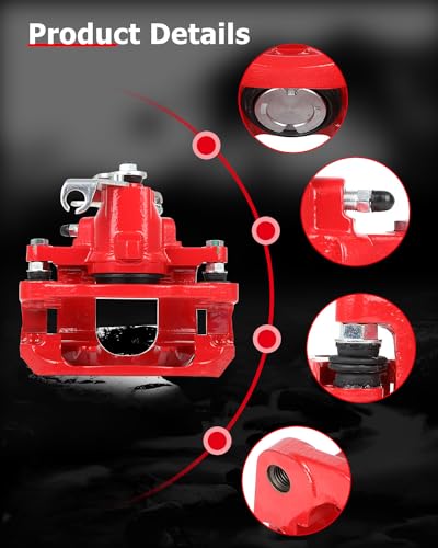 cciyu Rear Right Disc Brake Caliper Assembly 18B5080 With Bracket - size: Rear Right[18B5080]