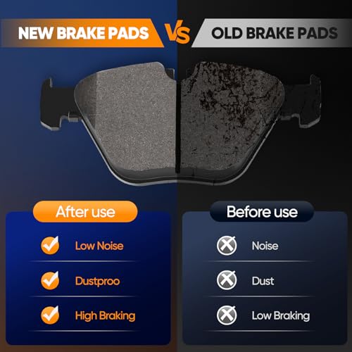 Brake Pads,ECCPP 8pc Ceramic Disc Brake Kits fit For BMW For 328i 2007-2013 - size: Front D918-7799 + Rear D1267-7286