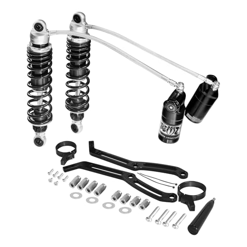 TCMT Black Remote Reservoir Rear Suspension Shocks Fit For 2023-2026 CVO Street Glide FLHXSE 2024-2026 CVO Road Glide ST FLTRXSTSE - color: Black Air Tank, size: Fit For Touring CVO