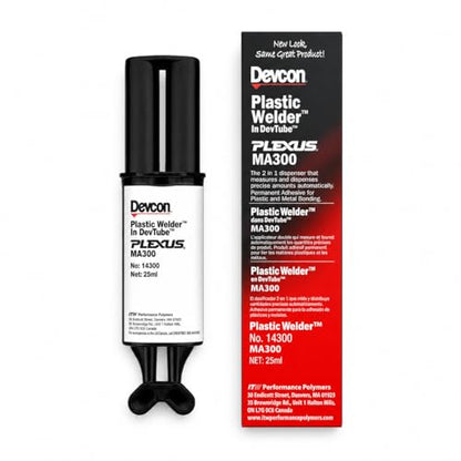 Maven Adhesive Kit (Plexus MA300) - All-Purpose High-Strength 5-Minute MMA Adhesive, 25mL Cartridge with Mixing Sheet & Stick (30500)