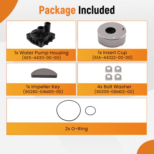 maXpeedingrods Water Pump Impeller Repair Kit for Yamaha Outboard Marine - size: For 4 Stroke 150-250 HP & 2 Stroke 150-225 HP