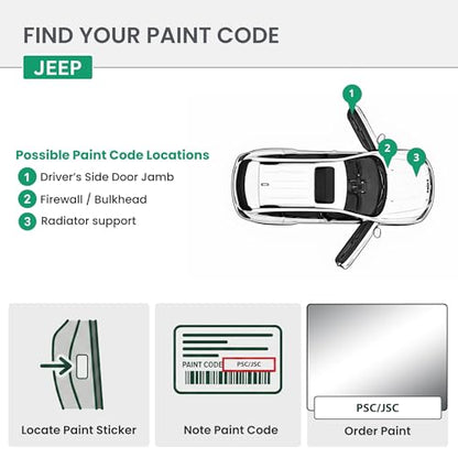 ERA Paints - PSC/JSC - Billet Metallic for JEEP Exact OEM Color Match Automotive Touch Up Paint for Cars - Spray Paint with Premium Spray Nozzle - 2K Pro Kit - Made in USA - style: Spray - 2K Pro Kit