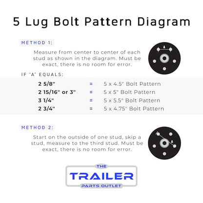 Trailquest ST205/75R15 Radial Trailer Tire and Wheel Assembly, 5 Lug