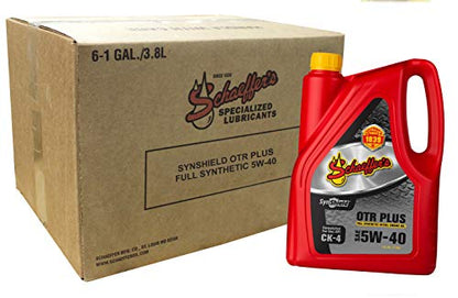 Schaeffer Manufacturing Co. 9000CK4-006S SynShield OTR Plus Full Synthetic Diesel Engine Oil 5W-40, 1-Gallon Bottle