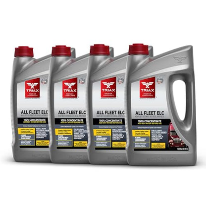 Triax All Fleet ELC - Heavy Duty Extended Life Diesel Antifreeze Concentrate - HD NOAT, 1 Million Mile, 8 Year, 20,000 Hours, Compatible with CAT EC-1 (4 Gallon Pack) - size: 4 Gallon Pack