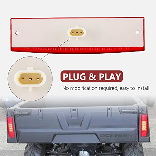 UTV Tail Light Compatible with Polaris Ranger 400 570 800 EFI MIDSIZE Red Replacement OEM 2411450(2pcs Red) - color: 2pcs Red