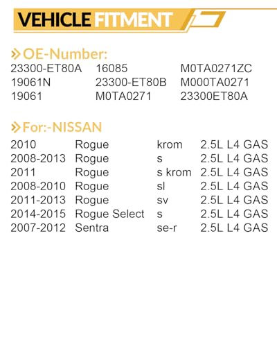 AATEE 19061N Starter for:-Nissan Rogue 2008-2013, Rogue Select 2014-2015 - style: 23300-ET80A