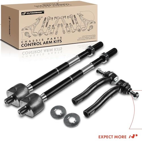 A-Premium Front Inner & Outer Tie Rod End Kit Fix Uneven Tire Wear