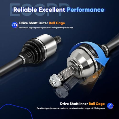 ECCPP CV Axle Shaft Assembly fit 2009-2013 for Mazda 6 2.5L L4 - size: 179565
