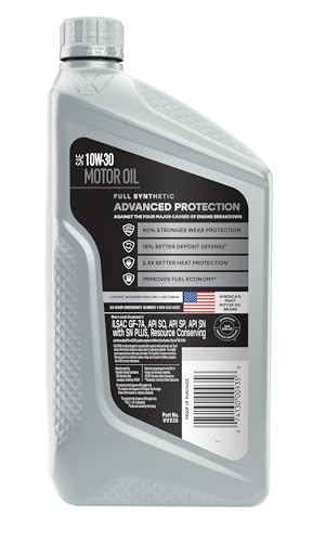 Valvoline Advanced Full Synthetic SAE 10W-30 Motor Oil 1 QT - size: 1 QT, style: Advanced Protection