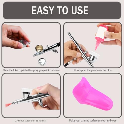 8Pcs Airbrush Paint Strainers Fine Mesh Reusable Filters for Models