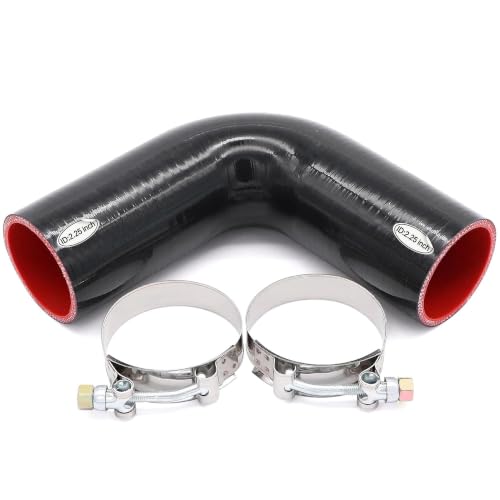 90 Degree Elbow Coupler Silicone Hose 4-Ply ID 2.25-inch(57mm) - size: 2.25 Inch