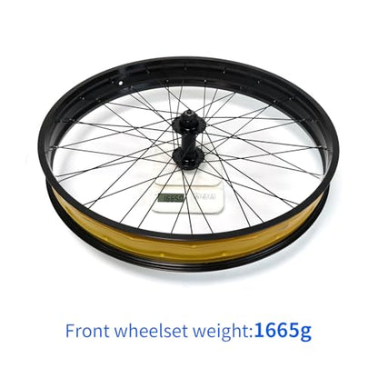 20"/26" x 4.0 inch Fat Tire Ebike Front Wheel,QR 9x135mm - color: 26*4.0 inch