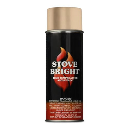 Stove Bright High Temp Spray Paint, Almond 8117, 12 Oz, Satin Finish