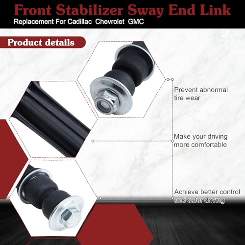 K700432 Front Sway Bar Link - Stop Clunking & Reduce SUV Body Roll - color: 2*K700432, size: Sway Bar Link