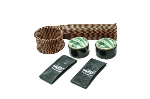 Hose Candy 309070005 Orange/Black Carbon Fiber Upper Radiator Hose Skin Kit with Black Heat Shrink - color: Orange/Black