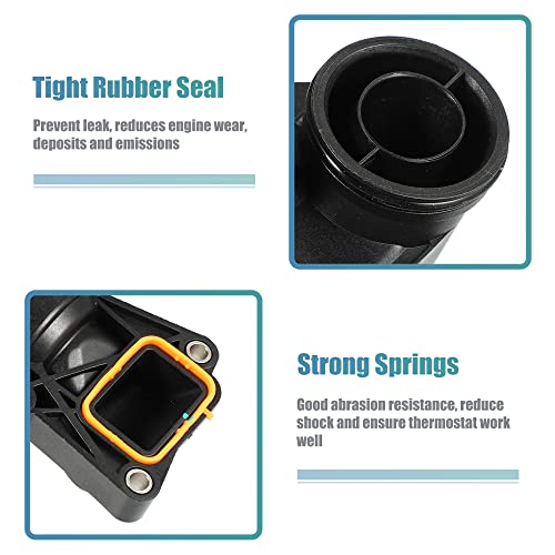 X AUTOHAUX Engine Coolant Thermostat Housing Assembly for Mercedes-Benz C400 E400 SL450 CLS400 GLE450 AMG 902-5843 2762000315 785-212 2762000315