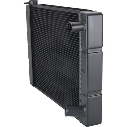 Speedway Motors 31” Double Pass Aluminum Racing Radiator for SBC and BBC Engines, 2-Row 1” Tube Core, 2.25” Thick, Black Finish, High Cooling Efficiency