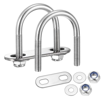 METALLIXITY U Bolts 4Set M6x27x47,Round U Bolt Kits 304 SS U Clamp - color: Silver, size: M6x27x47mm